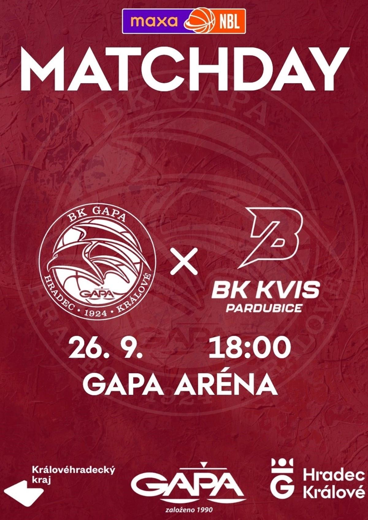 DERBY MAXA NBL BK GAPA Hradec Králové x BK KVIS Pardubice