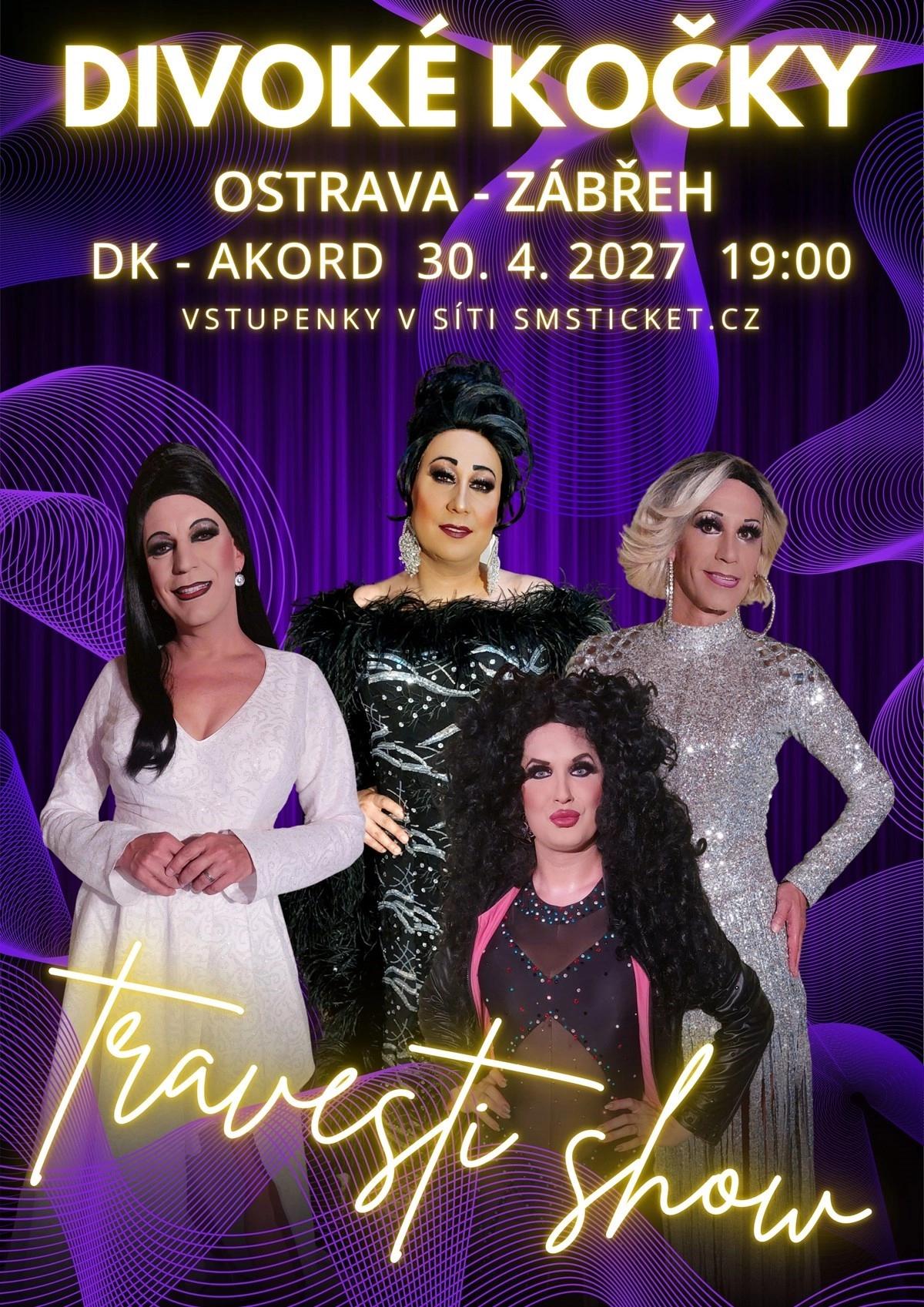Travesti show Divoké kočky Ostrava