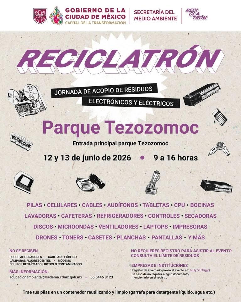 Reciclatrón Parque Tezozomoc (El Rosario Azcapotzalco)