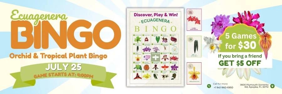 Ecuagenera Orchid & Exotic Plant Bingo 🌿🎉
