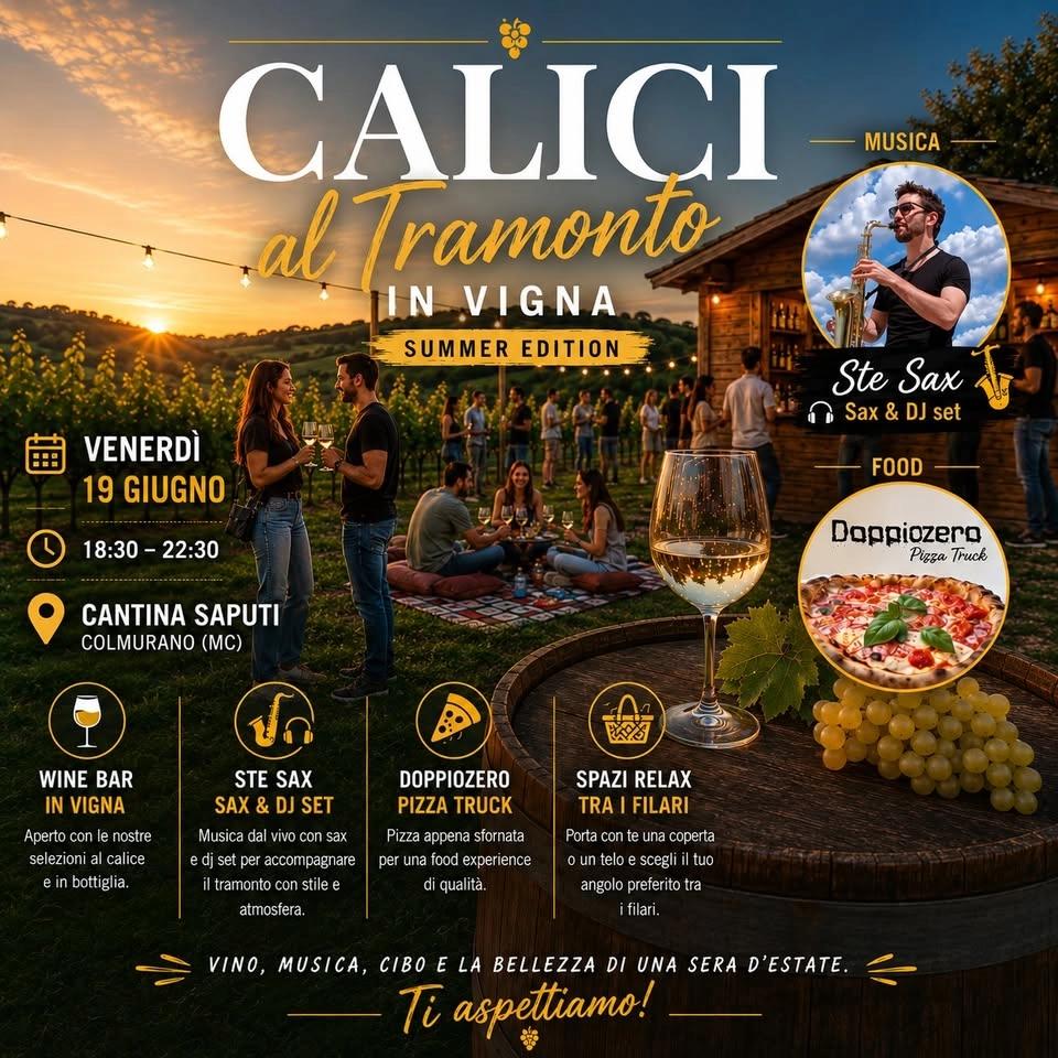 🌅🍷 🍷🌅 CALICI AL TRAMONTO IN VIGNA – SUMMER EDITION 🍷🌅