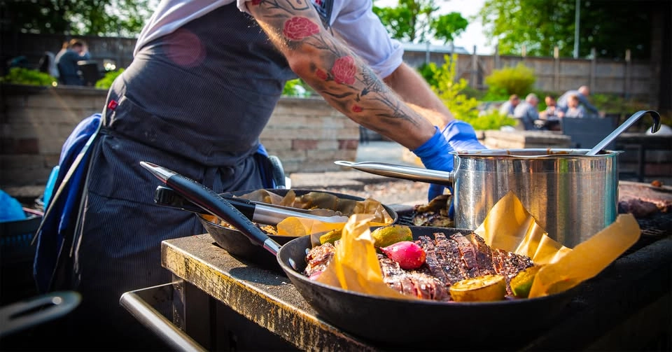 After work med grillbuffé på Aqua Vitalis
