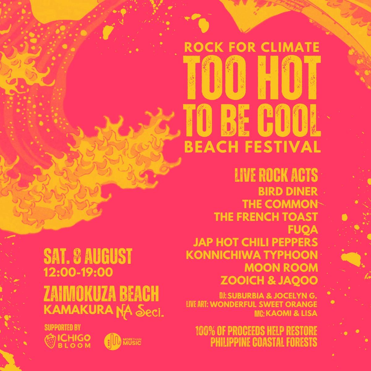 Too Hot to Be Cool Beach Festival | Rock for Climate