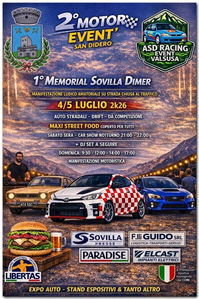 2 ° Motor Event San Didero 2k26
1° Memorial Sovilla Dimer