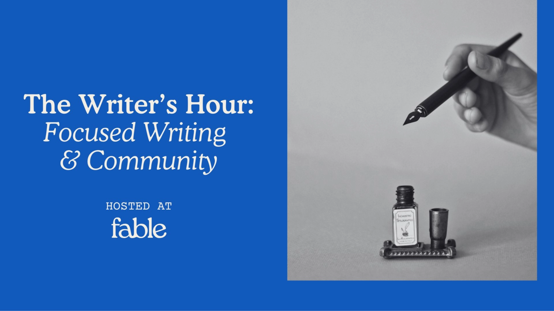 The Writer’s Hour: Focused Writing & Community at Fable