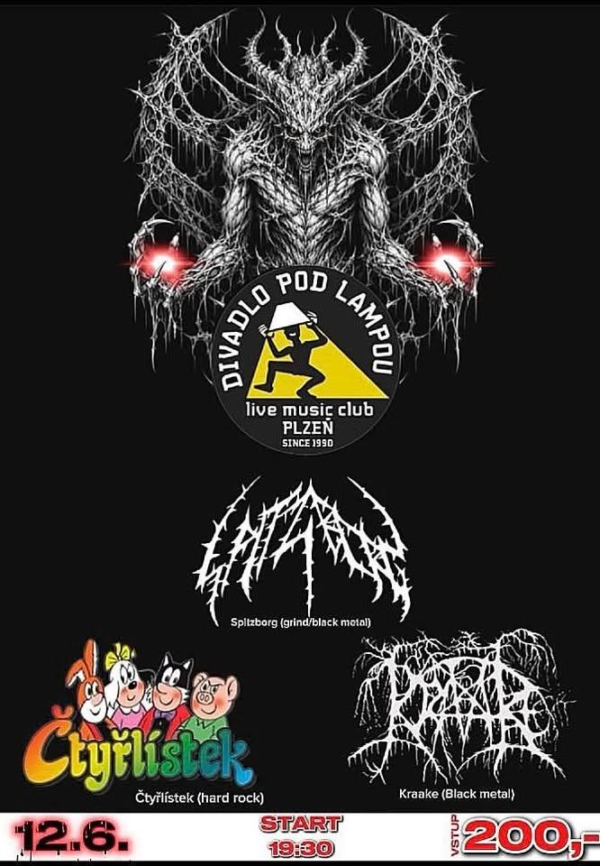 Metalové běsnění Pod lampou: Čtyřlístek, Kraake, Spitzborg