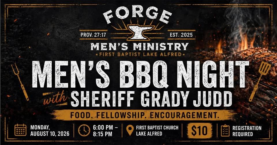 Men’s BBQ Night with Sheriff Grady Judd - Forge Men's Group