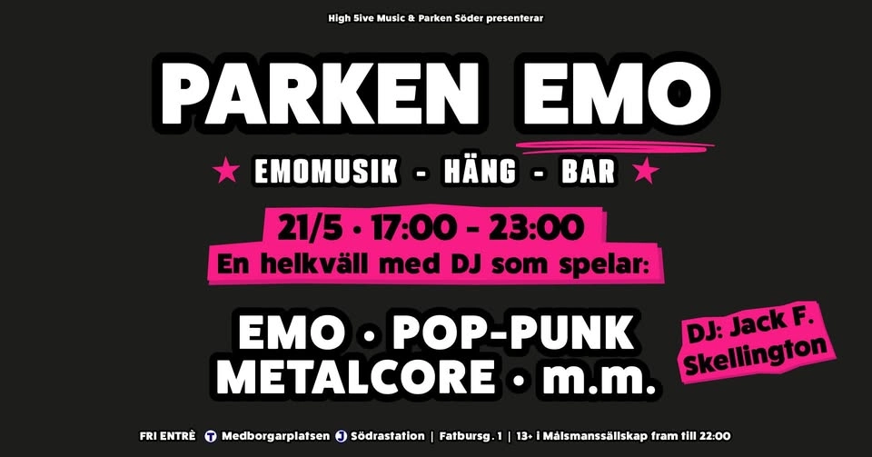 PARKEN EMO | ★ Emomusik - Häng - Bar ★ + KARAOKE | Stockholm