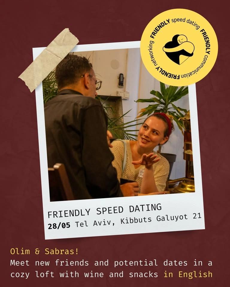 Friendly Speed Dating Tel Aviv ENG/RU/HEB