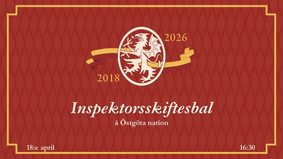 Inspektorsskiftesbal på Östgöta nation