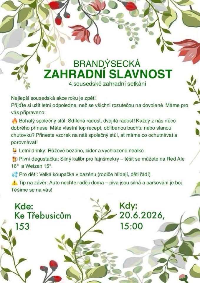 ZAHRADNÍ SLAVNOST - 4. sousedské zahradní setkání