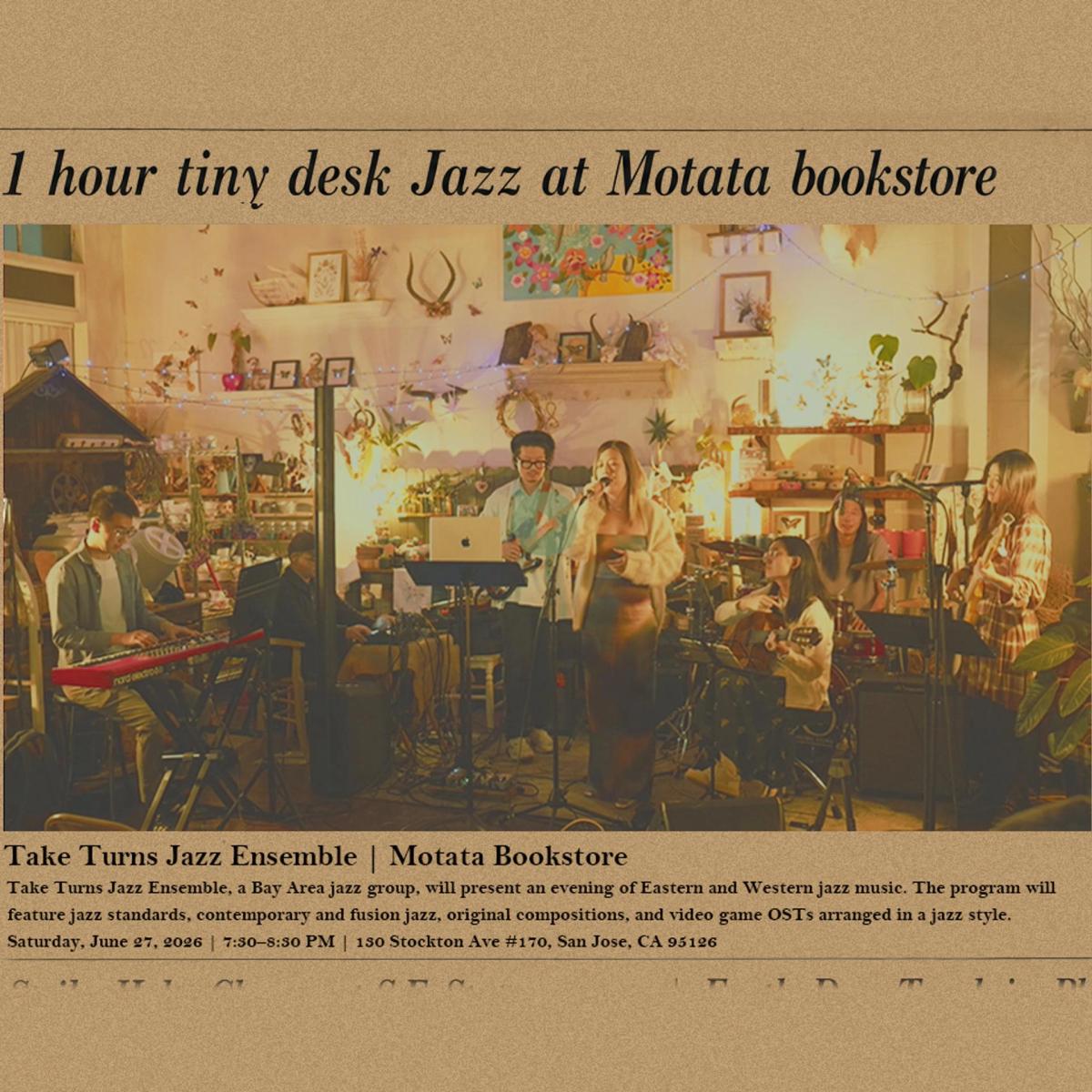 Take Turns Jazz Ensemble x Motata | 1 Hour Tiny Desk Jazz