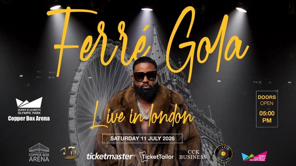 TO BE RESCHEDULED FERRE GOLA LIVE IN LONDON