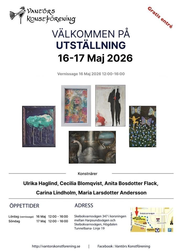 Konst utställning 16-17 maj 2026