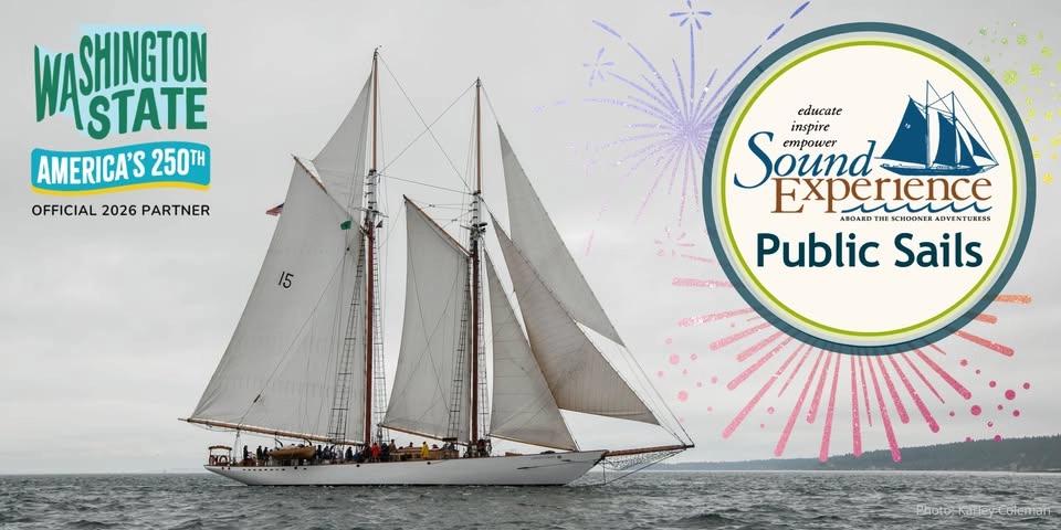 July 4 PM in Seattle: 3-hour Public Sail Aboard Schooner Adventuress