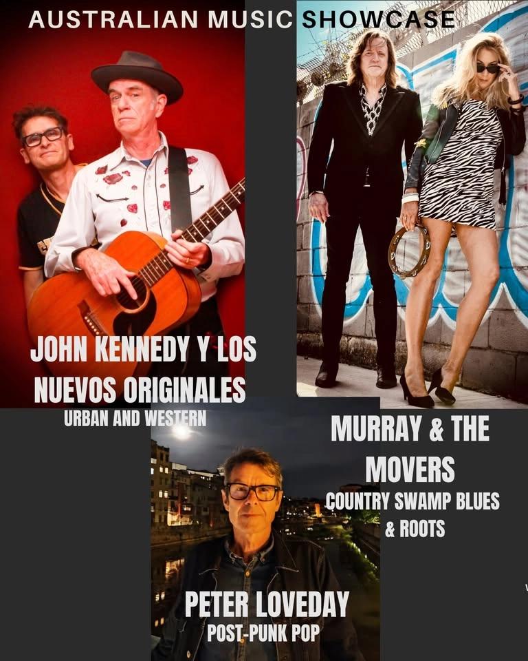 Australian Music Showcase- Barcelona featuring John Kennedy, Murray And The Movers and Peter Loveday