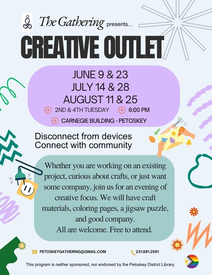 Creative Outlet - Summer 2026 Schedule