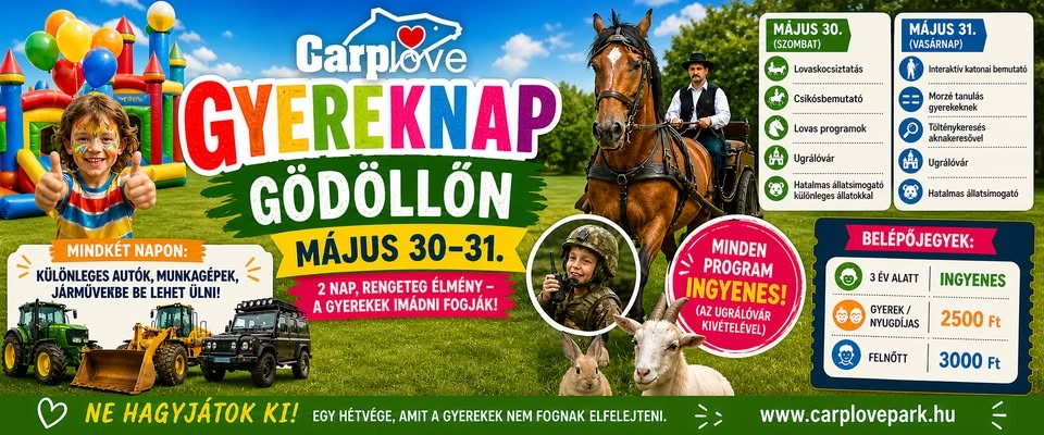 Gyereknap Gödöllőn a megújult Carplove Parkban