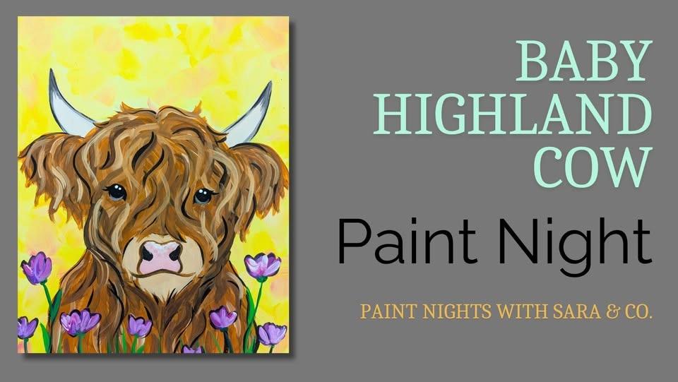 Baby Highland Cow Paint Night