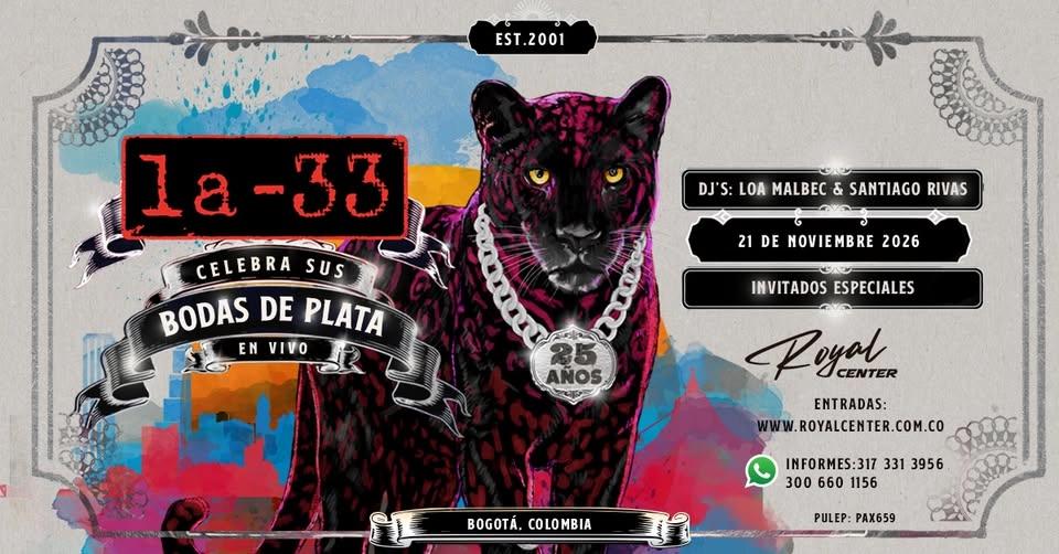 LA-33 EN VIVO - 25 AÑOS - BOGOTÁ