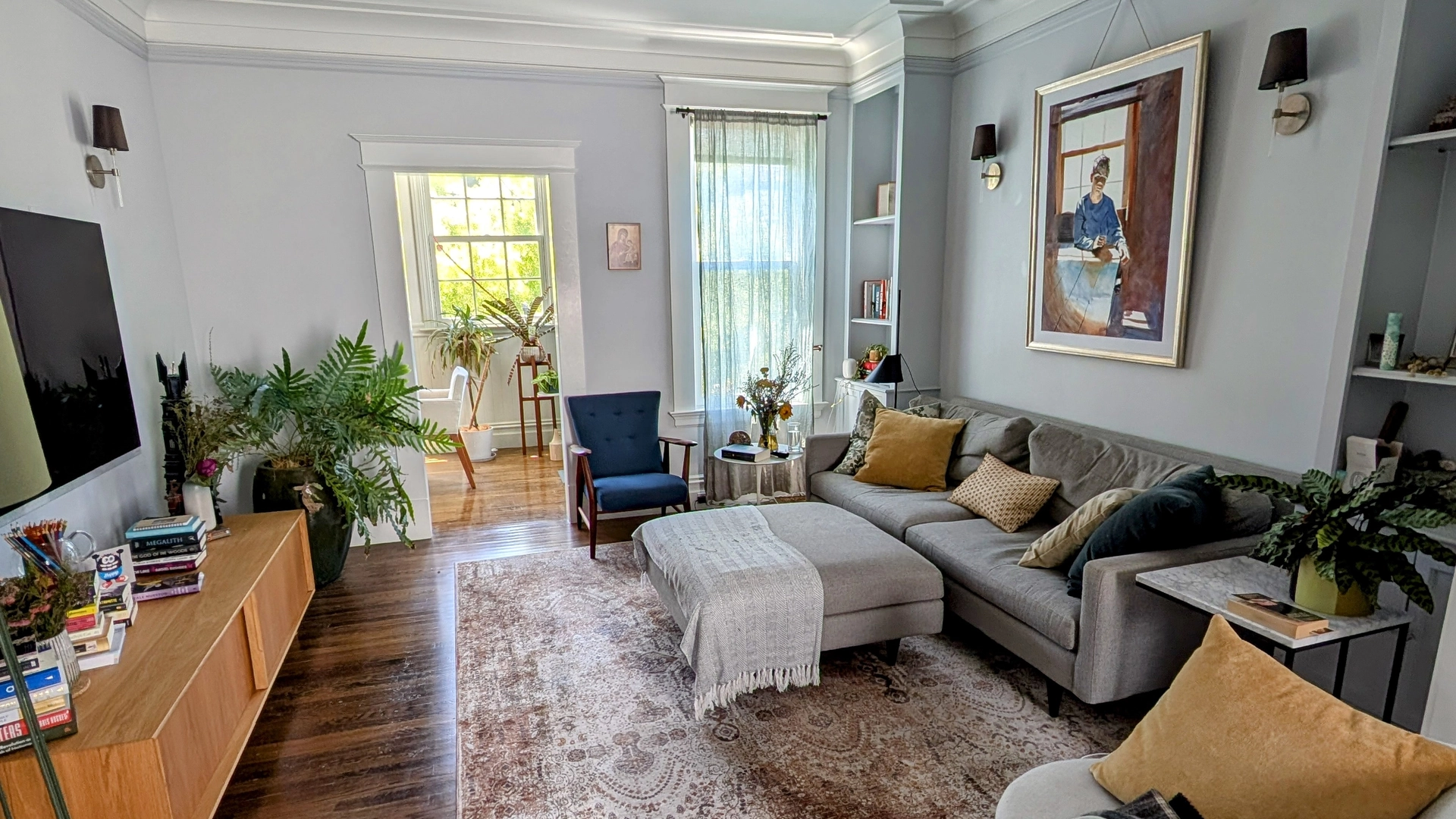 Pizza, Beer, and Discussion at Dimitrios's house