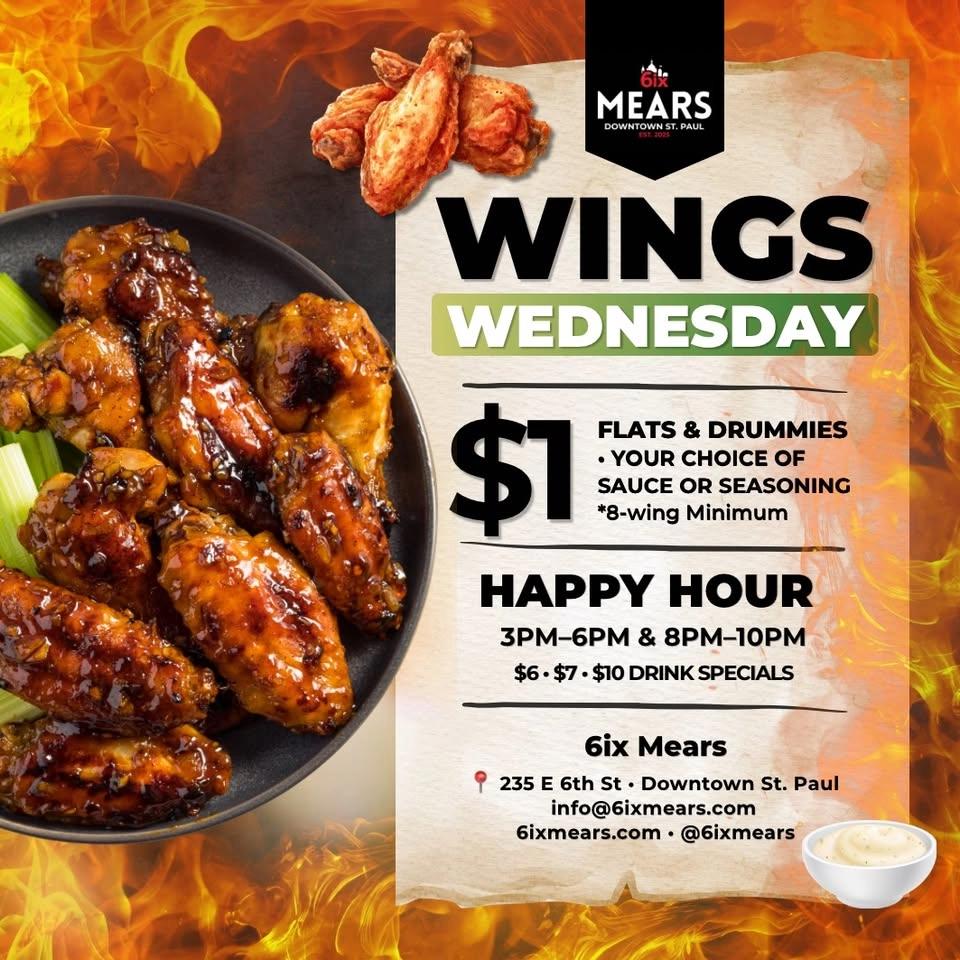 Wings Wednesday Featuring $1 Wings!