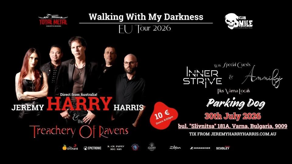 Club Smile - Varna - WALKING WITH MY DARKNESS – EUROPEAN TOUR 2026 ⚡ LIVE IN VARNA – ONE NIGHT ONLY!