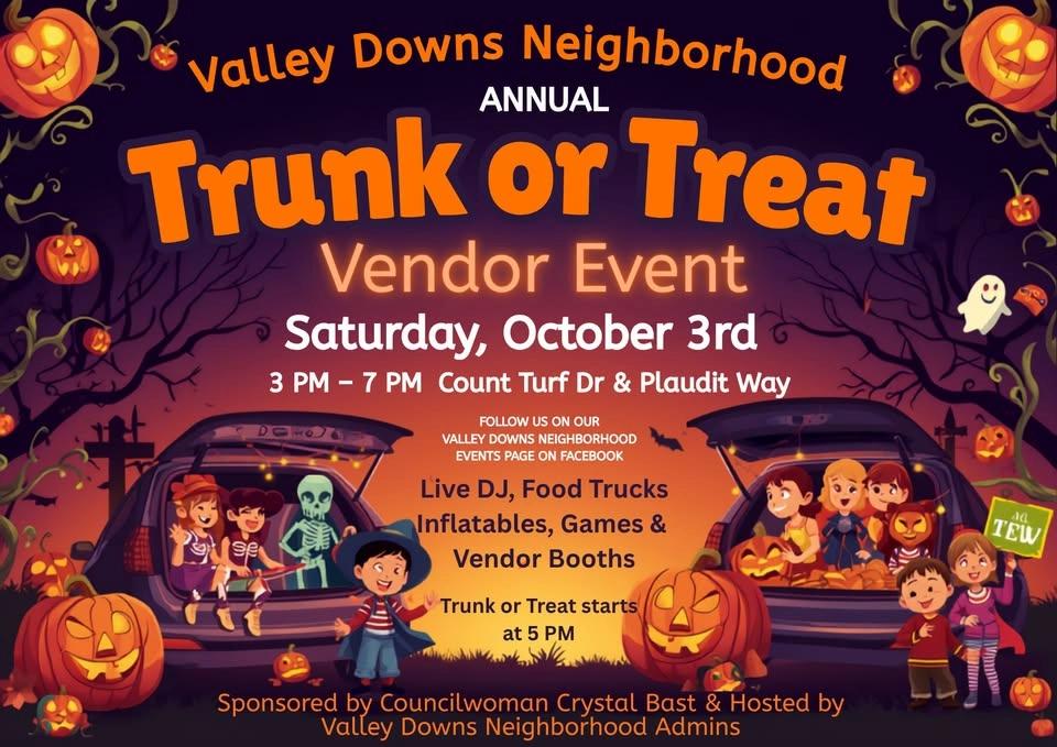 Valley Downs Annual Trunk or Treat Vendor Event