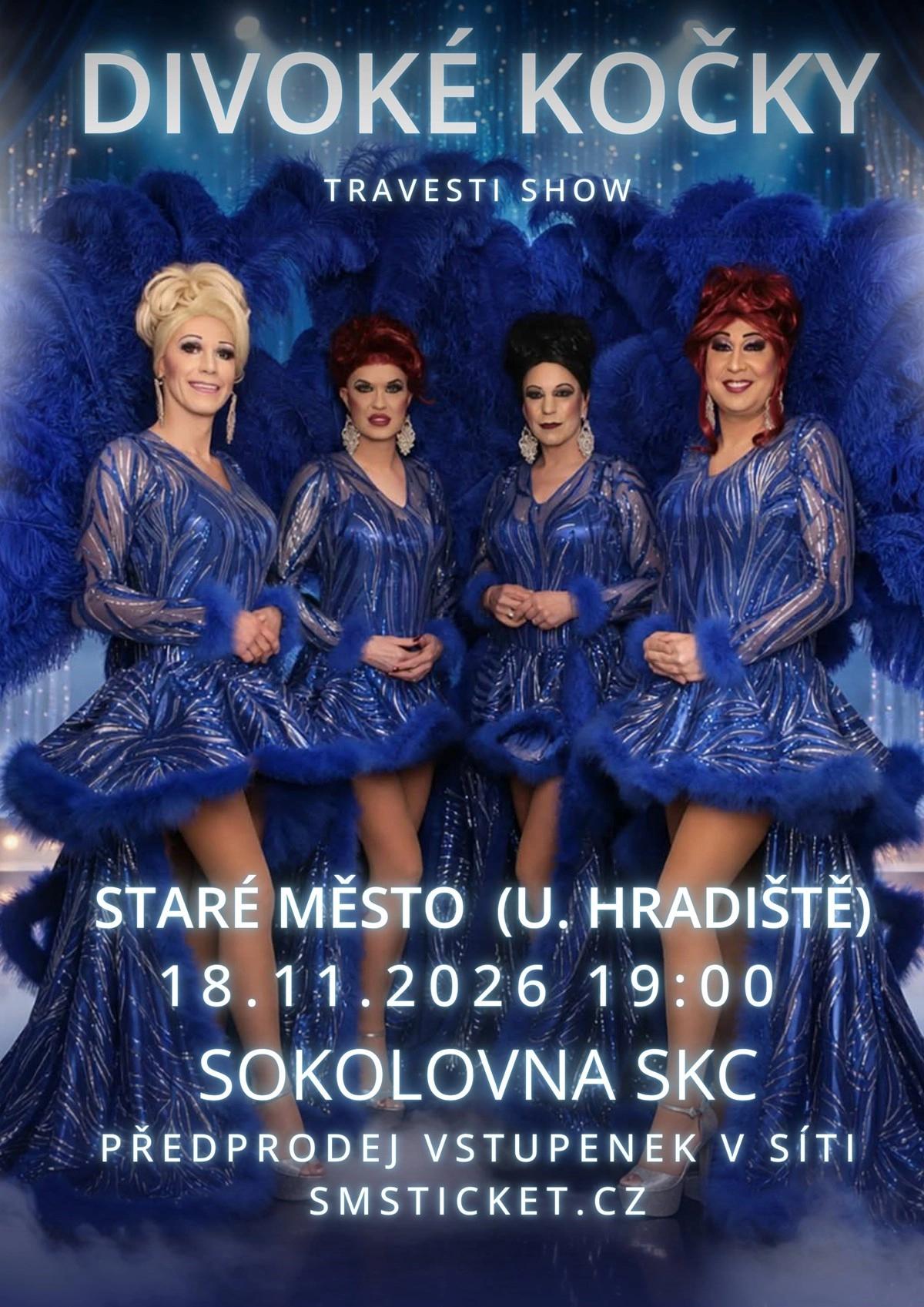 Travesti show Divoké kočky ve Staré Město