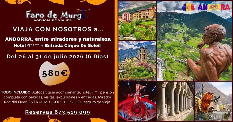 Circuito ANDORRA, entre miradores y naturaleza + Circo del Sol TODO INCLUIDO