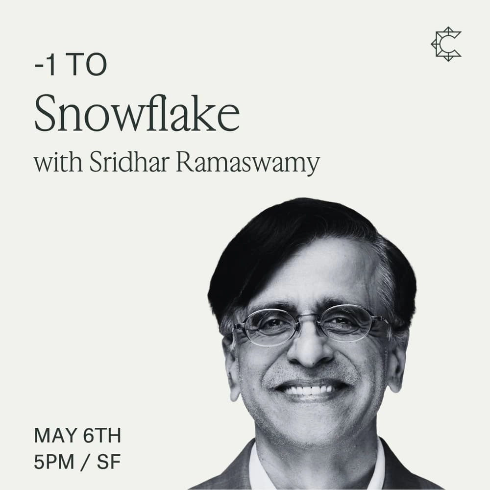 -1 to Snowflake with Sridhar Ramaswamy