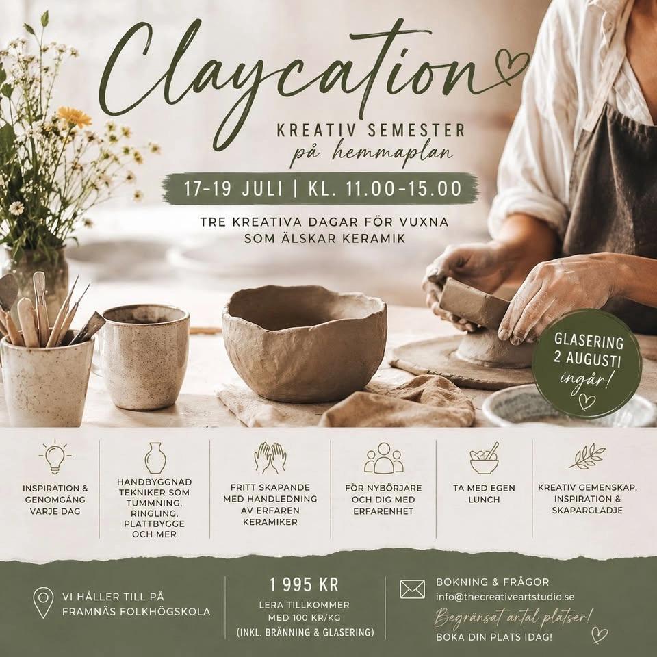 Claycation på Framnäs folkhögskola