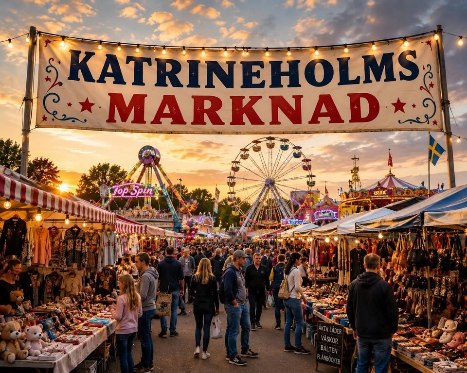 Marknad i Katrineholms Centrum