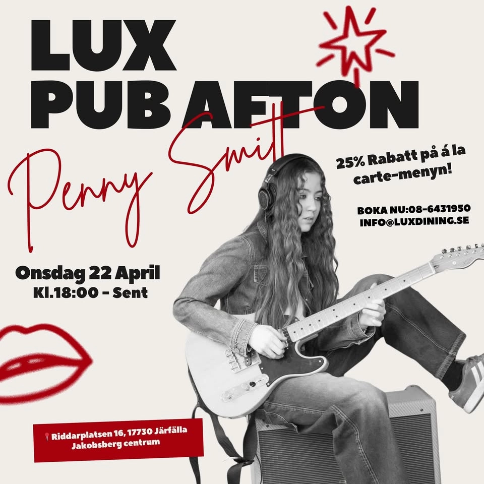 LUX PUB AFTON – 00/10-tal med Penny Smitt 🍸🎶✨