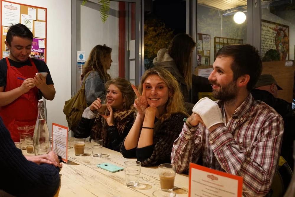 Meet Nice,Productive People @ New Secret FREE Volunteer run City Restaurant+more