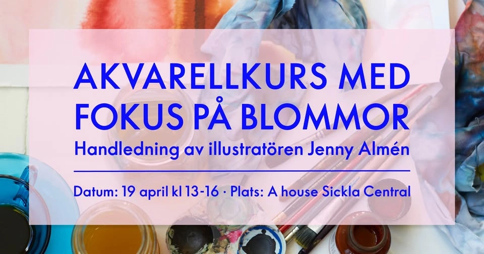 Akvarellkurs med fokus på Blommor