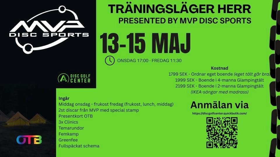 Träningsläger Amatör/Herr - Presented by MVP Disc Sports