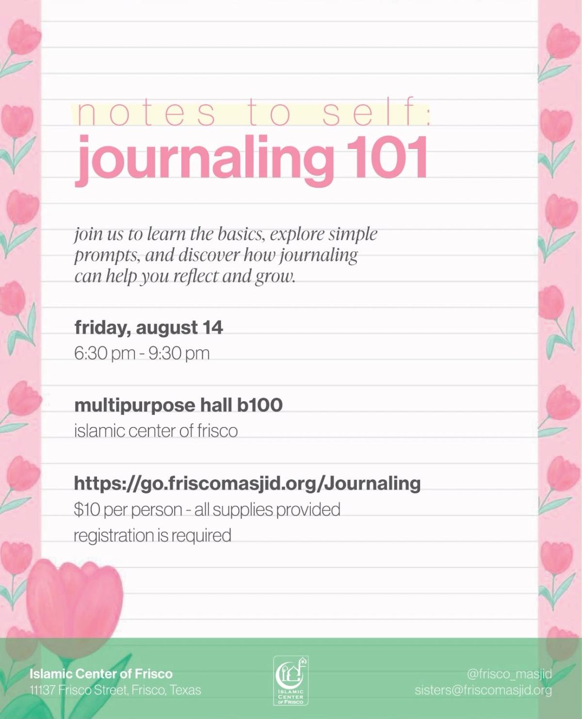 Notes to Self: Journaling 101