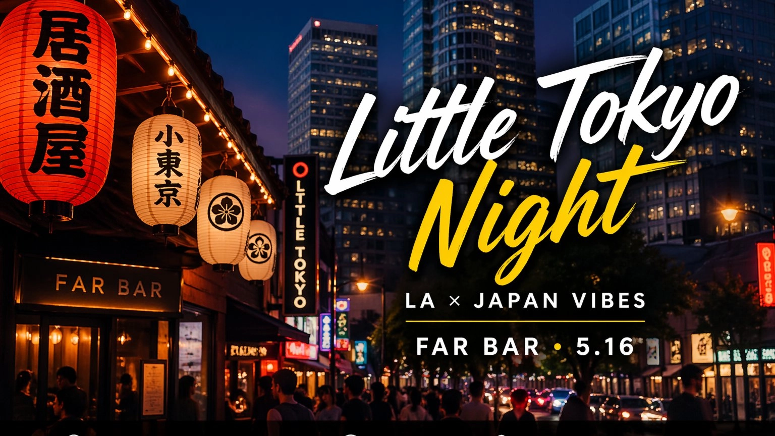 Little Tokyo Night at Far Bar🔥 LA × Japan Social + Dodgers Game