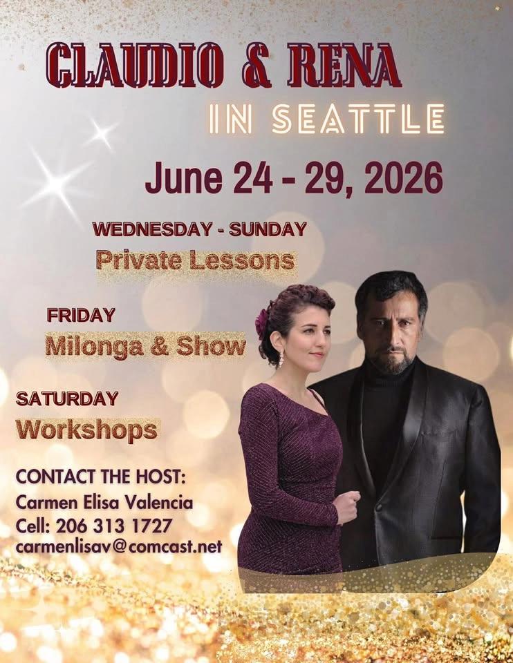 🔥 TANGO WEEKEND IN SEATTLE! 🔥 ✨ CLAUDIO CORTES & RENA TANGO ✨