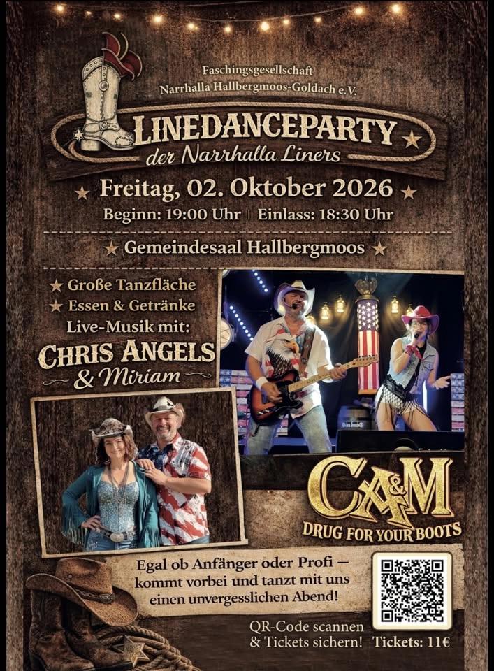 1. LineDance Party der NarrhallaLiners aus Hallbergmoos