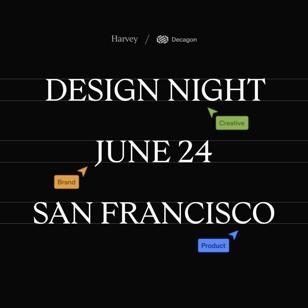 Harvey x Decagon Design Night