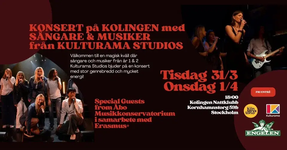 KONSERT på KOLINGEN med SÅNGARE & MUSIKER 2 - KULTURAMA