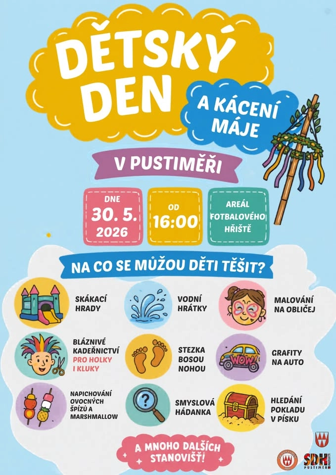 Dětský den a kácení máje v Pustiměři