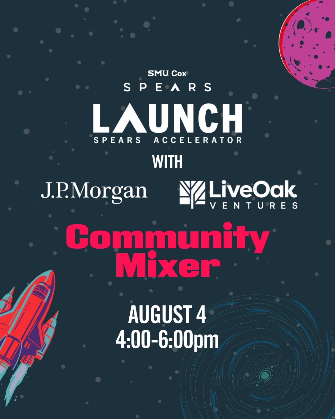 Spears LAUNCH Community Mixer with LiveOak Ventures & J.P.Morgan