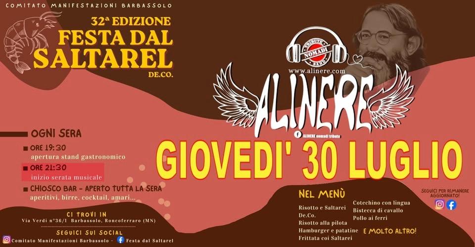 ALINERE in concerto FESTA DAL SALTAREL Barbassolo di Roncoferraro (MN)