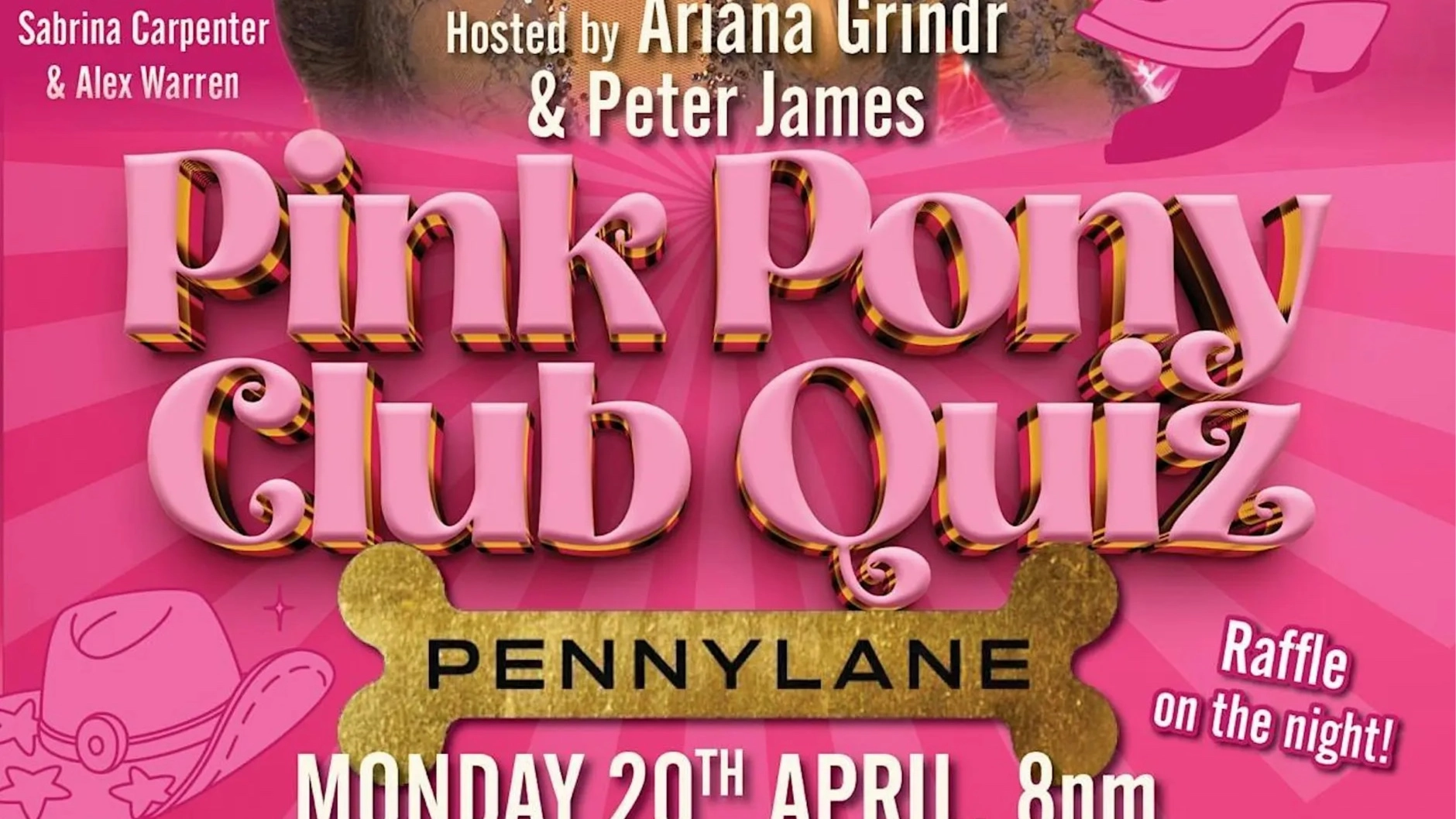 Penny Lane. The Pink Pony Club. Charity Table Quiz & Comedy Drag Show