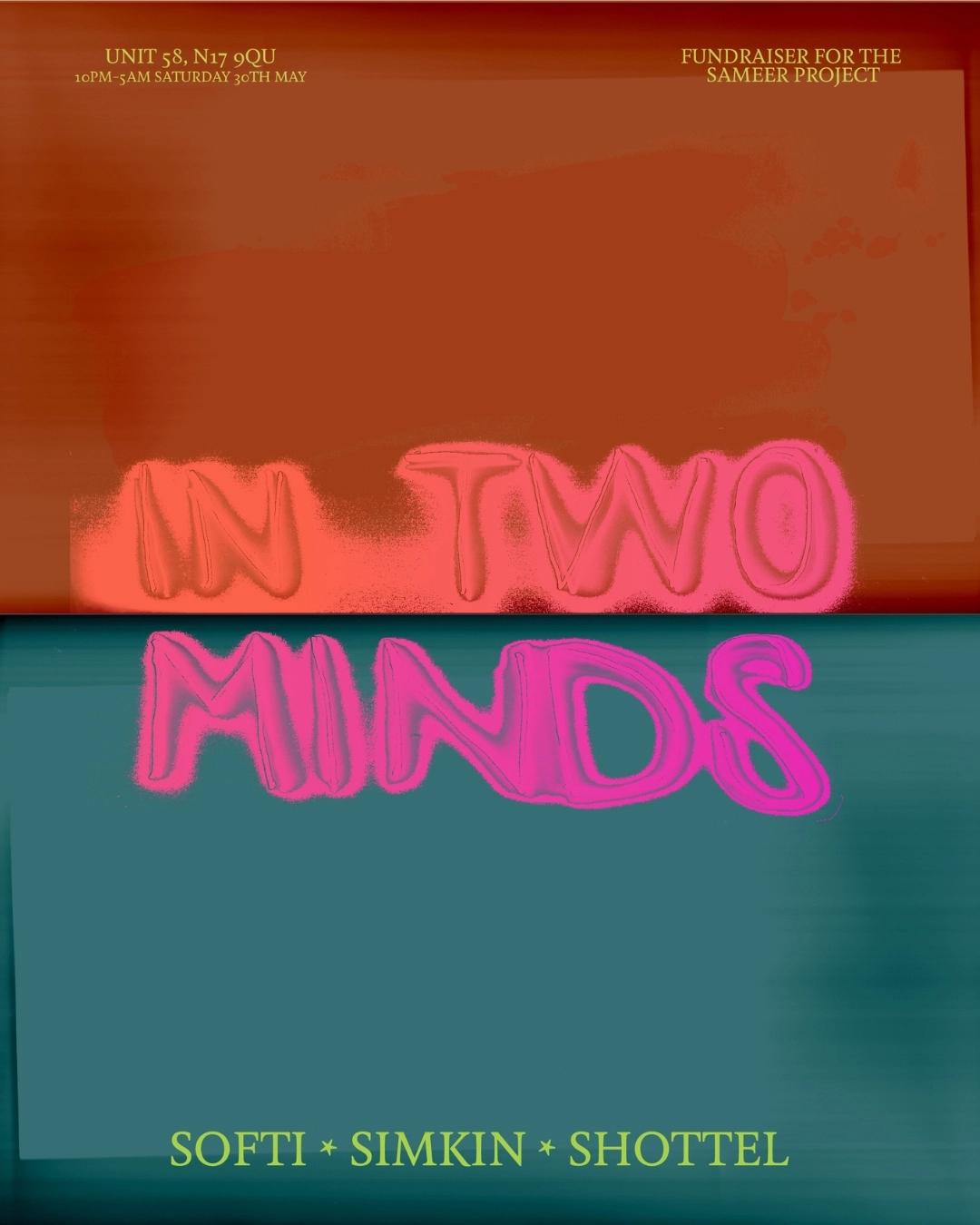 in two minds with Softi, simkin + shottel – fundraiser for The Sameer Project