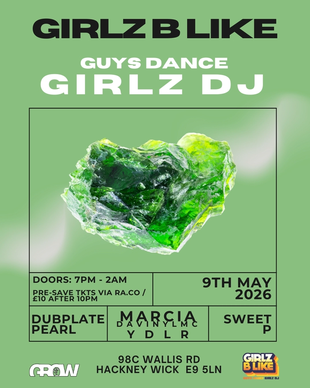 GIRLZ B LIKE: DUBLATE PEARL, MARCIA DAVINYLMC, SWEET P, YDLR