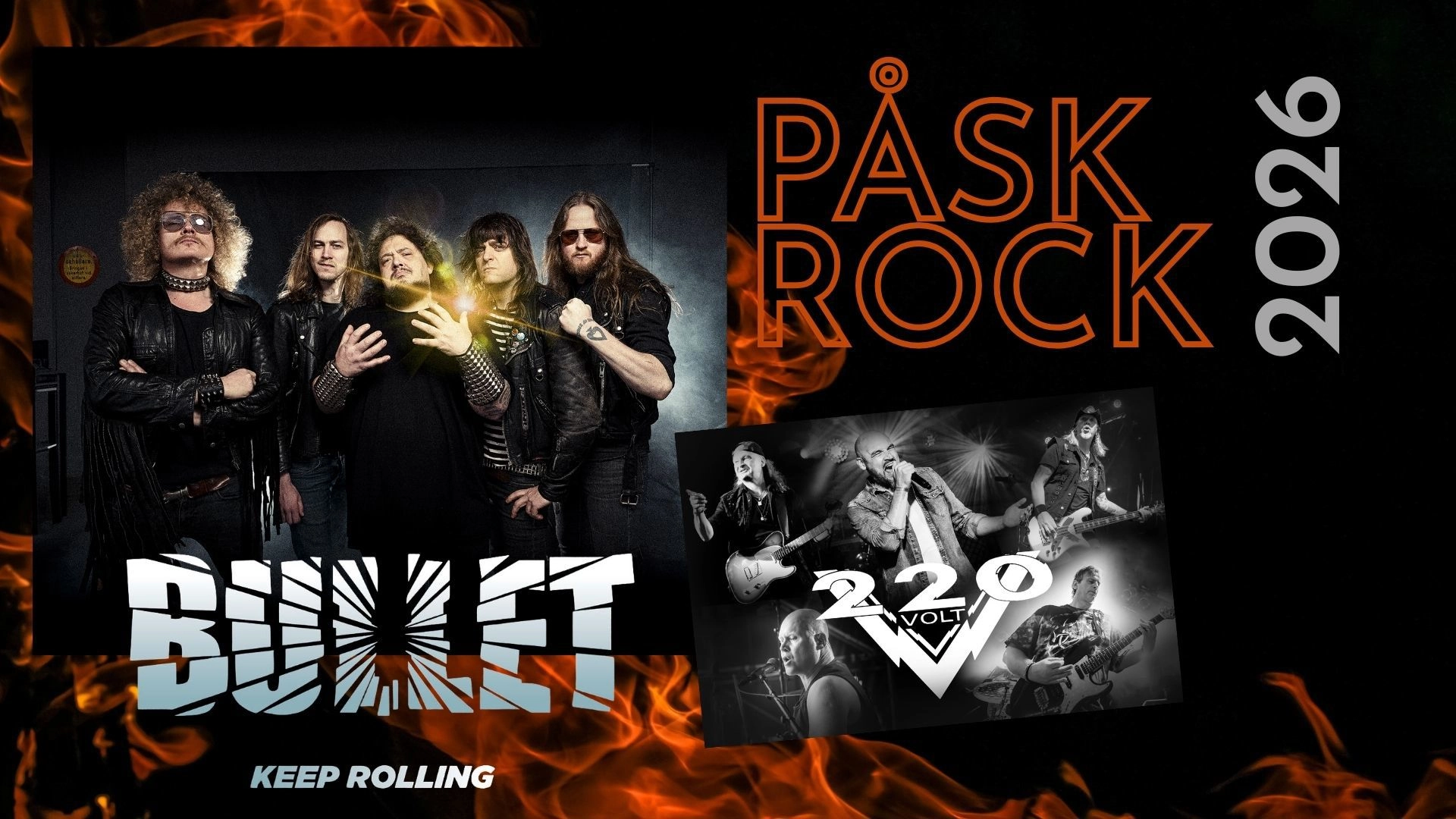 PåskRock med Bullet och 220 Volt - Påskdagen 2026